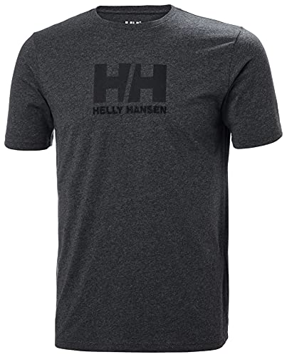 Helly Hansen Hh Logo T-Shirt Camiseta Manga Corta, Hombre, Negro (Ebony Melange), L