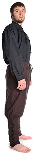 Hemad Pantalones de algodón para Hombres Viking - con Cordones – S/M Marrón