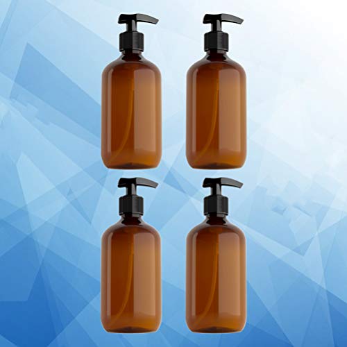 Hemoton - Lote de 4 botellas de emulsión (polietileno, 300 ml), color marrón, marrón, 5.8X17.4cm