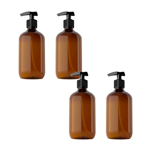 Hemoton - Lote de 4 botellas de emulsión (polietileno, 300 ml), color marrón, marrón, 5.8X17.4cm