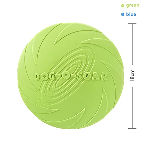 HENGBIRD Frisbee Disc, 2 unidades, disco volador de goma, juguete interactivo para perros, para perros grandes