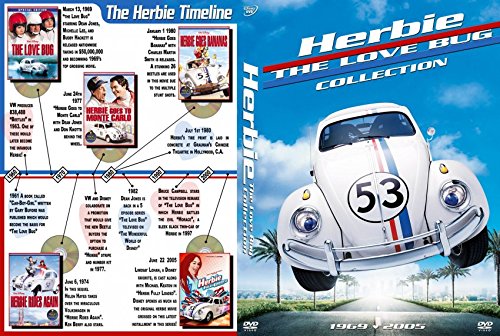 Herbie DVD Complete Films Collection (5 Discs) Box Set: All 5 Movies: The Love Bug / Herbie Rides Again / Herbie Goes to Monte Carlo / Herbie Goes to Bananas / Herbie Fully Loaded + Extras