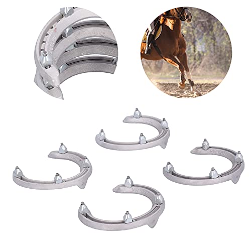 Herraduras de aleación de Aluminio, herraduras Accesorio para Montar a Caballo Antideslizante para Caballo para Granja