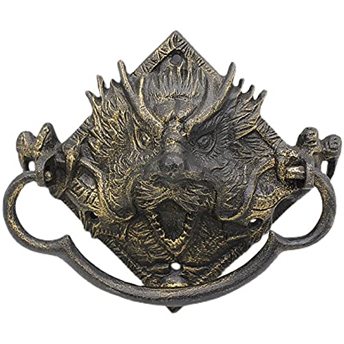 HH- Llamador Puerta Personalizado Garra de dragón Llamador de la Puerta para Puerta de Entrada,Hierro Forjado Hebilla de Puerta con Anillo Grande