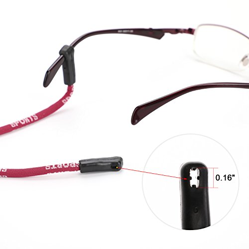 Hifot cordon gafas 4 Piezas, Deportes gafas de sol soporte correa, Universal Fit cuerda retención, sistema de retención de gafas
