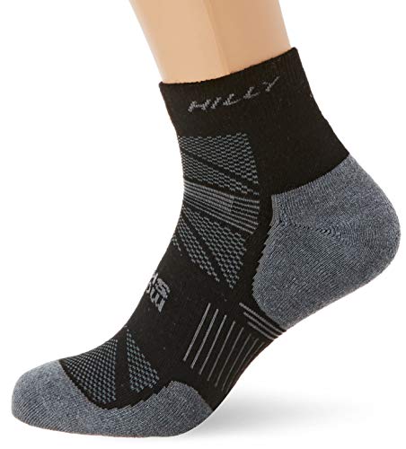 Hilly Supreme Anklet Calcetines, Hombre, Negro/Gris Marl, M