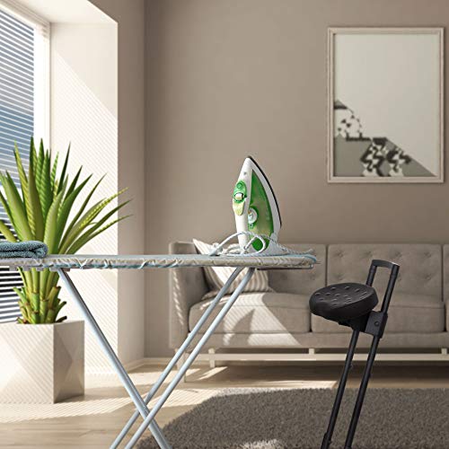 hjh OFFICE 830010 Silla de Trabajo Top Work 32 Espuma Duro Negro Bastidor met?lico Estable Asiento inclinable, Talla ?nica