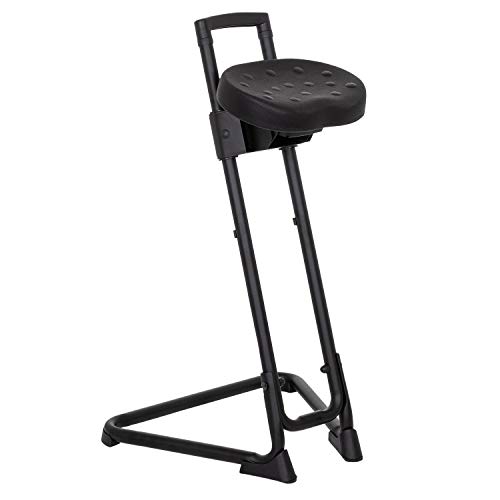 hjh OFFICE 830010 Silla de Trabajo Top Work 32 Espuma Duro Negro Bastidor met?lico Estable Asiento inclinable, Talla ?nica