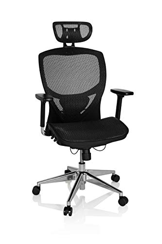 HJH Office Venus One Silla de Oficina Negro 76 x 67 x 42 cm