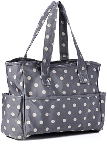 Hobby Gift Craft Bags Bolsas de Regalo para Manualidades, PVC algodón, Lunares de carbón, 12.5 x 39 x 35 cm
