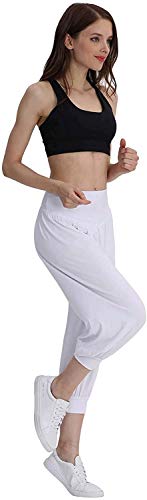 Hoerev F0017A05_Blue_XS - Pantalones para Mujer, Color Blanco, Talla Small