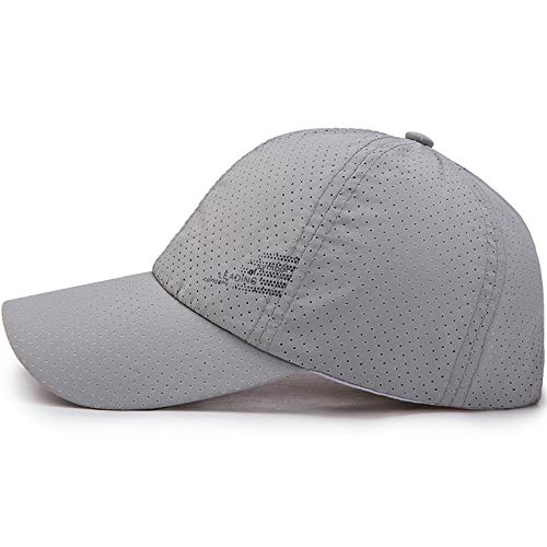 Hombres Mujeres   Gorra de béisbol de Verano Sombreros de   Secado rápido   Unisex Transpirable Deporte   Color Puro Sombrero Snapback Sombrero de béisbol -Black2-One Size
