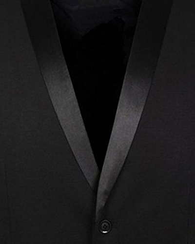 Hombres Traje De Vestir Sin Mangas De Los De Negocios Blazers Casual Slim Fit Chalecos Negro L