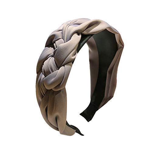 Homeofying - Diadema ancha con nudo trenzado para mujer; tocado, accesorios para el cabello. Color liso