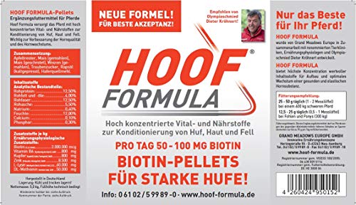 Hoof Formula Suplementos de caballo que contienen biotina cobre zinc y otras vitaminas - Suplemento de casco de caballo para el cuidado de pezuñas 5kg por solo £89