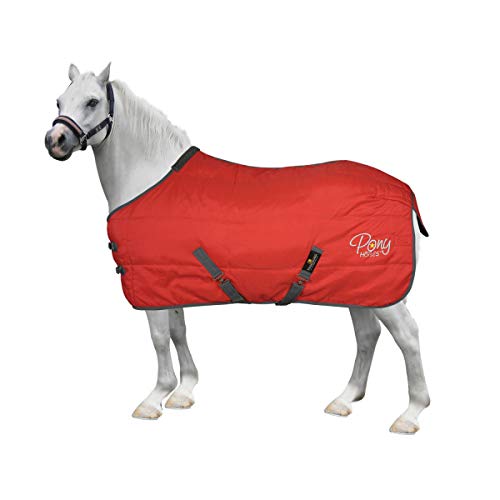 Horses - Manta Box Pony, 250 g, Rojo, 85 cm