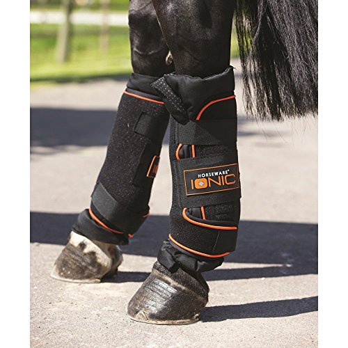 Horseware Rambo Ionic Stable Boots X Full Negro/Naranja y Negro
