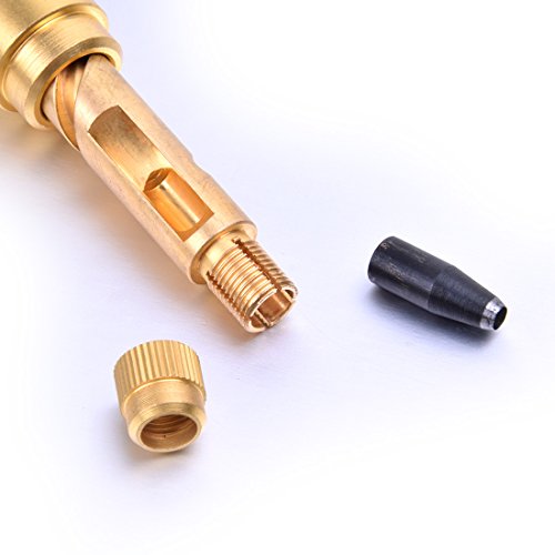 Hotgod Punzón perforador automático de círculos para trabajar piel o papel con 6 puntas de varios tamaños (1,5 a 4 mm)