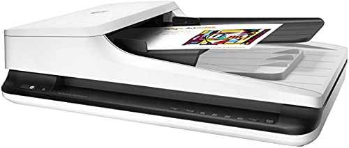 HP ScanJet Pro 2500 f1 - Escáner plano con alimentador automático de hojas, USB 2.0, 20 ppm, Blanco