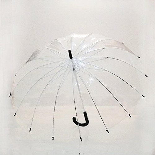 HQQSC Paraguas Transparente, Paraguas Transparent Bubble Dome, Ligero Fácil de Llevar Adecuado para Mujeres y niñas, Paraguas de decoración de Bodas Paraguas