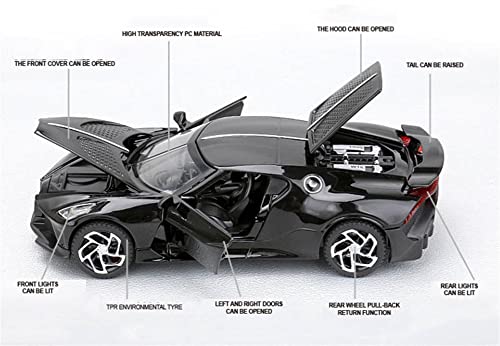 HSSM 1/32 Coche De Juguete De Aleación para B-UGATTI Juguetes Deportes DE Juguetes VEHÍCULO MUESTRO Mujer Sonido Light Put Put Put Put Put PUERTE PUENTA Modelo ABIENTE COLECCIÓN Juguetes Modelo