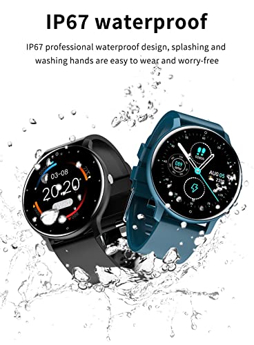 HUAHAP Smartwatch, Reloj Deportivo Impermeable ZL02 con diales Personalizables, Reloj Impermeable IP67 para Mujeres y Hombres con Monitor de frecuencia cardíaca y Monitor de sueño (Color : Pink)