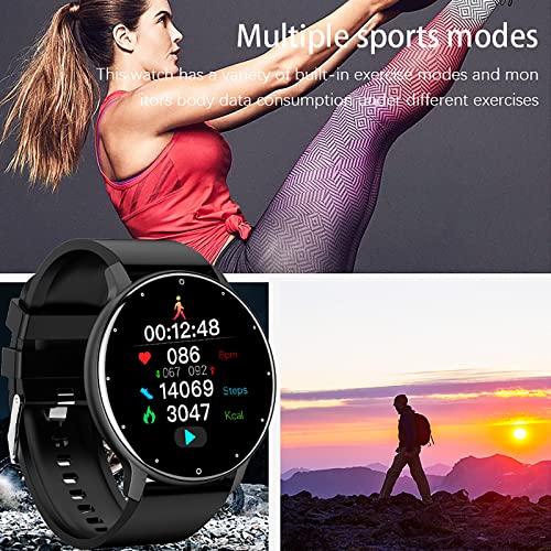 HUAHAP Smartwatch, Reloj Deportivo Impermeable ZL02 con diales Personalizables, Reloj Impermeable IP67 para Mujeres y Hombres con Monitor de frecuencia cardíaca y Monitor de sueño (Color : Pink)