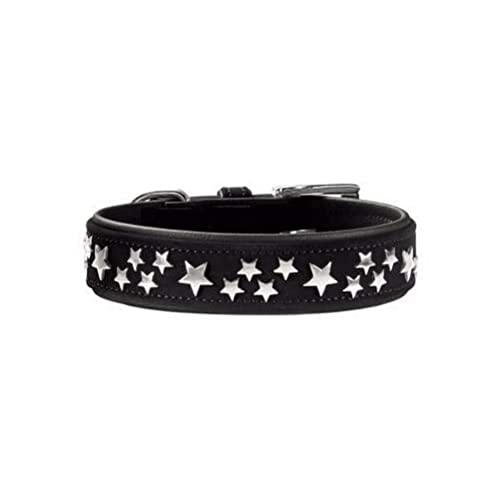 HUNTER Softie Stars Art-Nubuk - Collar de níquel (55 cm), Color Negro y Negro