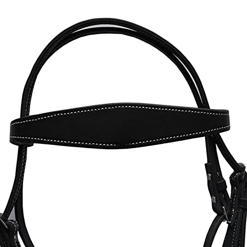 HUOFEIKE Caballo De Cuero Ecuestre Caza, Cuero Halter Halter con Banda De Nariz, Brida para Caballos Deporte Entrenamiento Web Reins Suministros Ecuestres