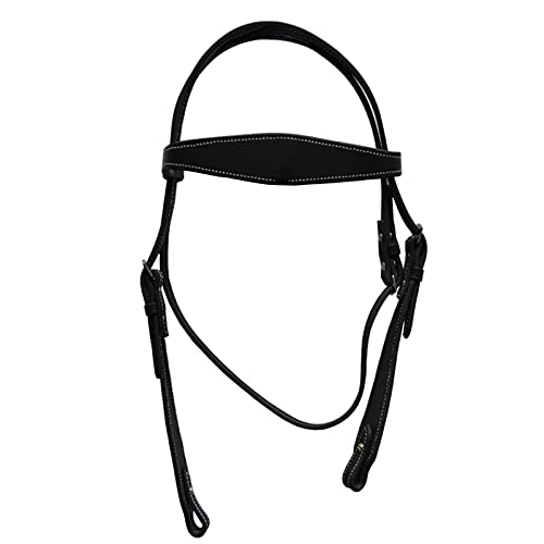 HUOFEIKE Caballo De Cuero Ecuestre Caza, Cuero Halter Halter con Banda De Nariz, Brida para Caballos Deporte Entrenamiento Web Reins Suministros Ecuestres