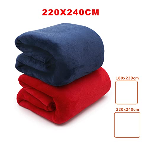 HUSL Mantas para Sofa 220x240cm, Mantas de Cama para Cama Cepillo de Tela Extra Suave Manta de sofá cálida