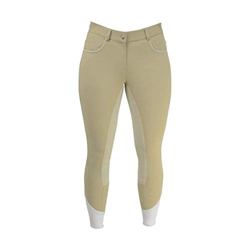 HyPERFORMANCE - Pantalón Breeches de equitación Modelo Oxburgh para Mujer señora (86cm) (Beige)
