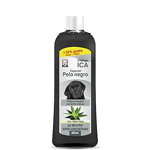 ICA CHP31 Champú Especial de Pelo Negro con Aloe Vera para Perros