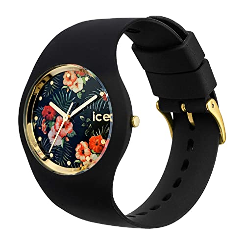 Ice-Watch - ICE flower Colonial - Reloj negro para Mujer con Correa de Silicona - 016671 (Medium)