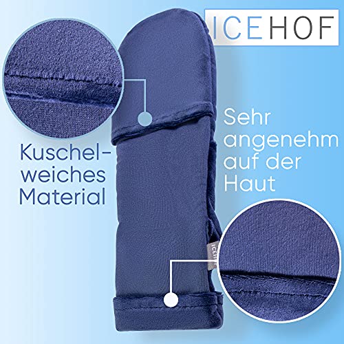 ICEHOF Bolsa gel frio para pies con 4 acumuladores de frío - Tejido suave (1 par) Calcetines de terapia de frío para pies gel quimioterapia reumatica - Calcetines de frío Chemo