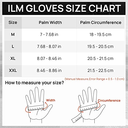 ILM - Guantes de piel con sistema de ventilación para motocicleta para hombres y mujeres