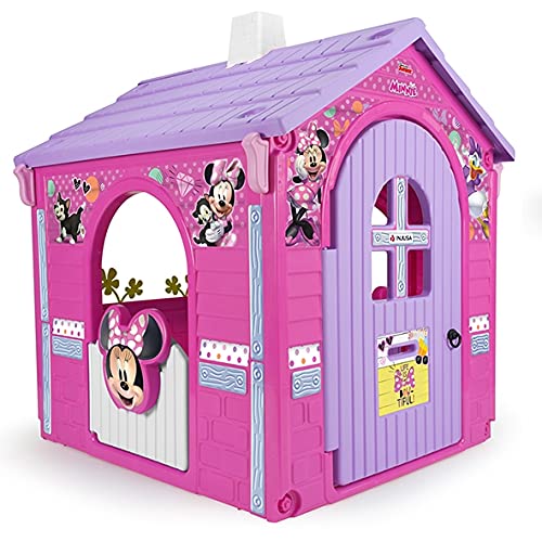 INJUSA - Casa de Juguete Minnie Mouse Color Rosa con 2 Puertas de Entrada y 2 Ventanas, Recomendada para Niños y Niñas +3 Años