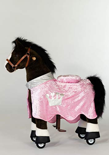 Inline Animals PonyCycle by Choky (Ux421-15) Modelo 2021 con freno, módulo de sonido y riendas, talla M, incluye manta y funda de sillín, color rosa