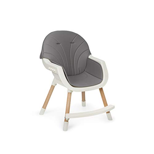 Innovaciones MS 2040 - Trona Para Bebe Mika, Convertible En Silla - 2 En 1 - Doble Bandeja, Evolutiva Y Segura, Unisex, color Gris, 3000 g