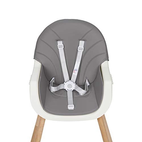 Innovaciones MS 2040 - Trona Para Bebe Mika, Convertible En Silla - 2 En 1 - Doble Bandeja, Evolutiva Y Segura, Unisex, color Gris, 3000 g