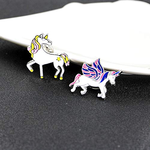 Insignia de unicornios de dibujos animados Pegaso Unicornio Alpaca Compilación Broches Botones Chaquetas Pin Niñas Niños Joyería Sorpresa Regalo
