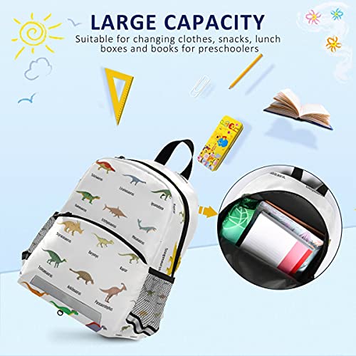ISAOA Mochila con riendas para niños y niñas, tipo de dinosaurio, mochila para niños, mochila para guardería, bolsa de viaje preescolar con clip para el pecho