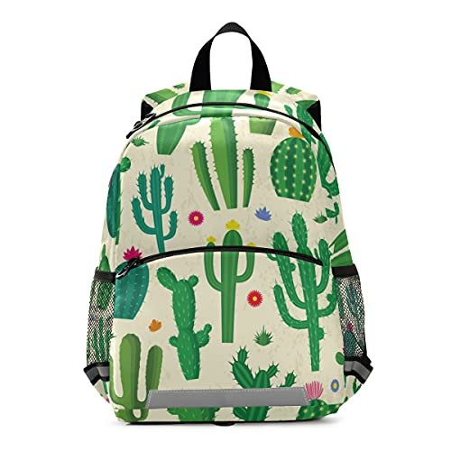 ISAOA - Mochila para niños con riendas para niños, diferentes tipos de plantas de cactus para niños, mochila para guardería, bolsa de viaje con correa para el pecho