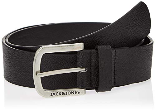JACK & JONES Jacharry Belt Noos Cinturón, Negro (Black Detail, 105 para Hombre