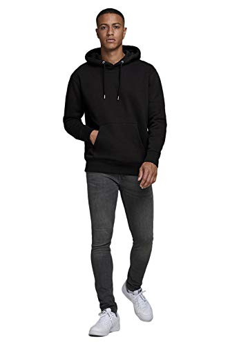 Jack & Jones Jjesoft Sweat Hood Noos Capucha, Negro (Black Black), L para Hombre