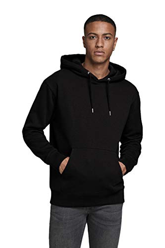 Jack & Jones Jjesoft Sweat Hood Noos Capucha, Negro (Black Black), L para Hombre