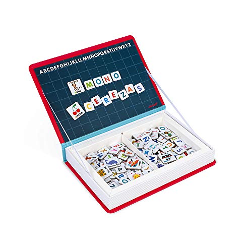 Janod - Magneti'Book Alfabeto juguete educativo, Version en Español, Rojo (J02714)