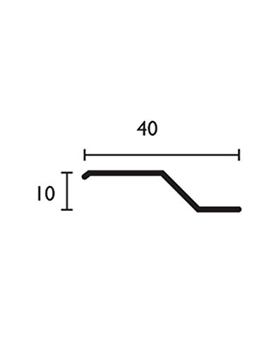 Jardin202 - Perfil de Desnivel 40mm - Alto | 10 mm alt. 40 mm anch. 0,83m larg. Adhesivo