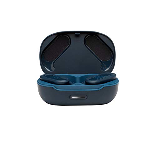 JBL Endurance PEAK II Auriculares In Ear con Bluetooth para Entrenar, resistentes al agua IPX7, con micrófono y manos libres, batería de hasta 30h con el estuche de carga, color azul
