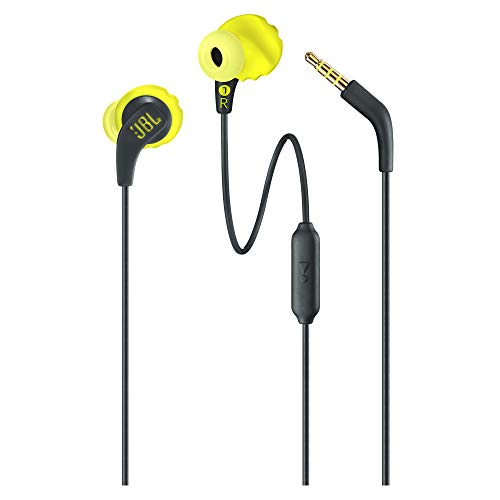 JBL Endurance Run - Auriculares (alámbrico, dentro de oído, binaural, in-ear, 20-20000 Hz) color negro y amarillo